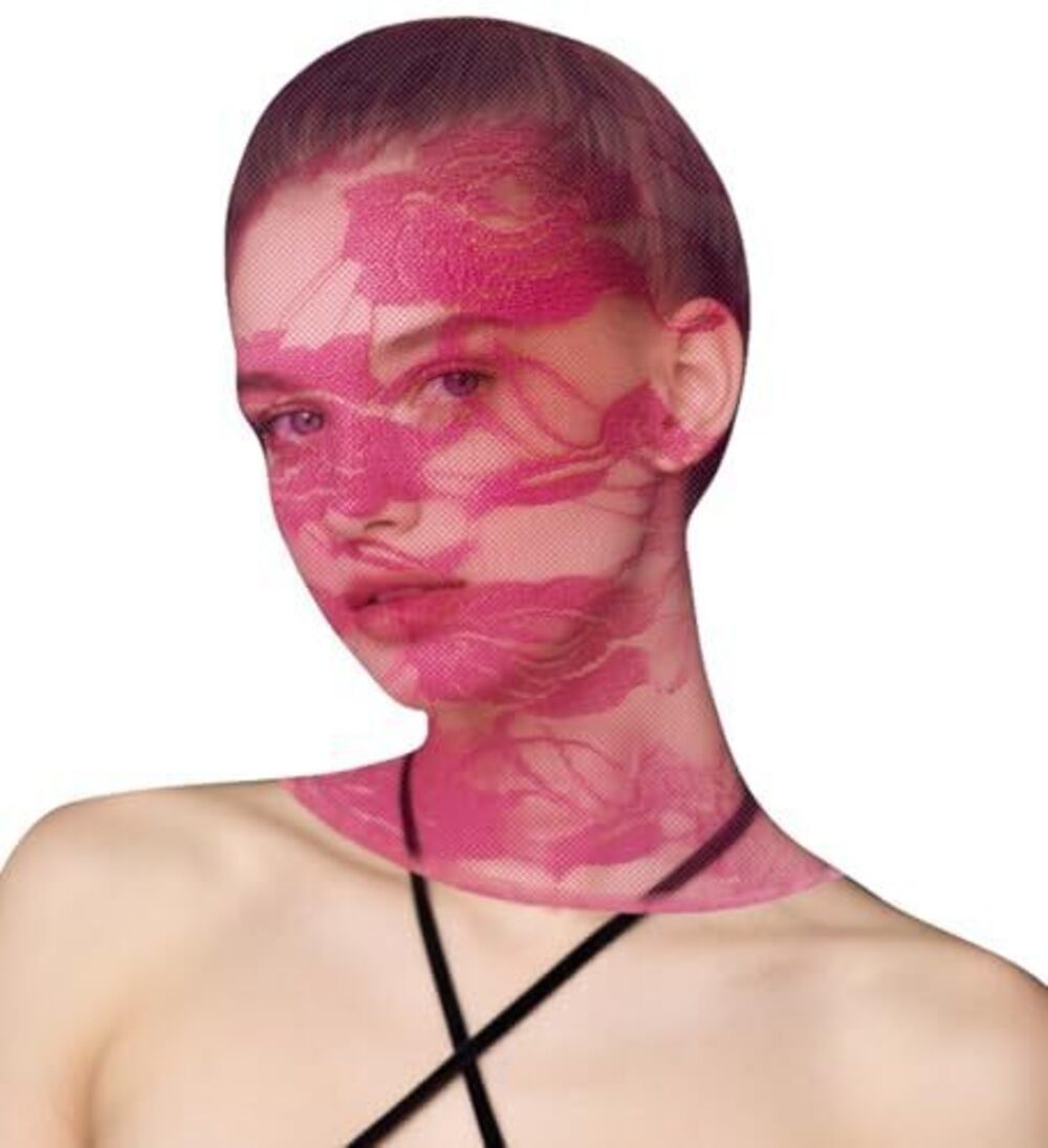 6690 1Pcs Pink Lace Mask Full Face Mask Masquerade Party Hollow Out See